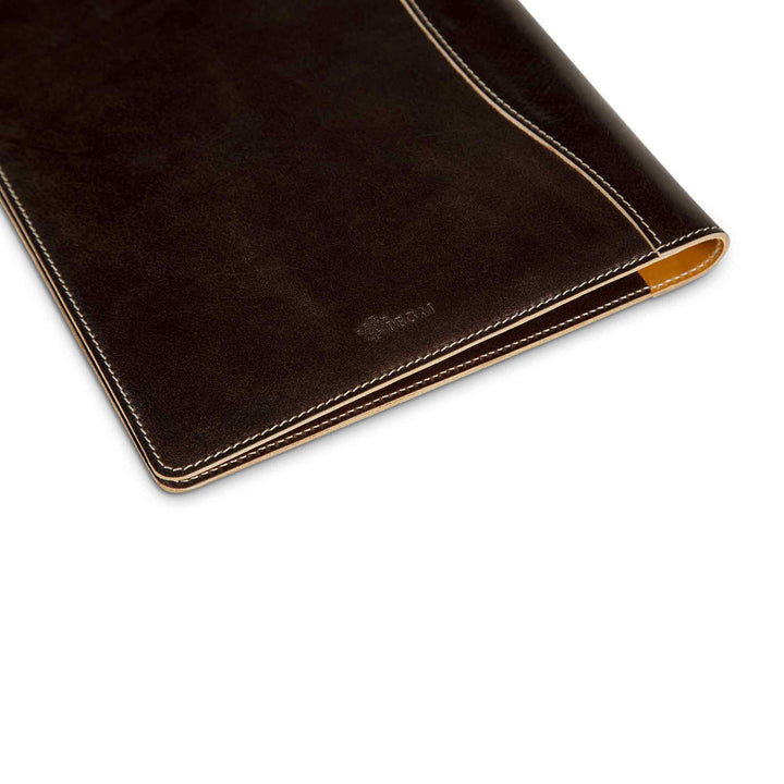 Marshall | Italian Leather Padfolio | Dark Brown