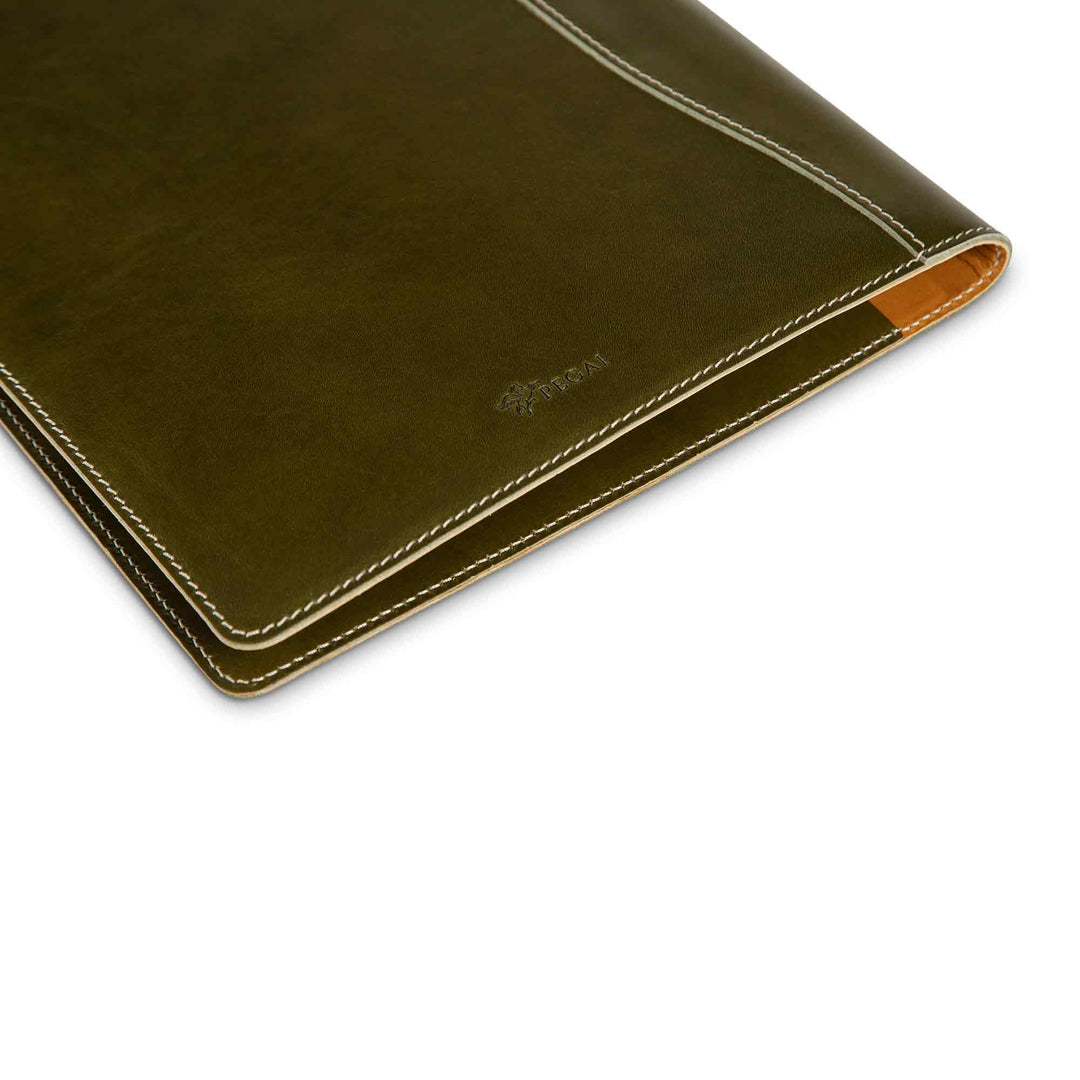 Marshall | Italian Leather Padfolio | Algae Green