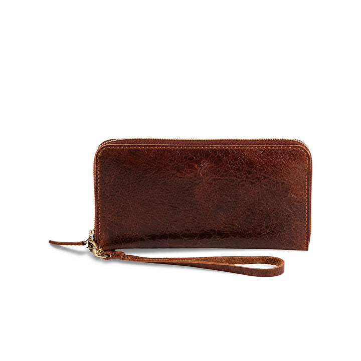 Leather Large Wallet | Cognac Brown | Karla