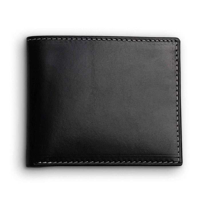 Edward | Italian Leather Wallet | Black & Red