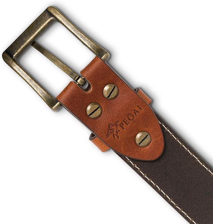 Irving | Stitched Leather Belt | Rust