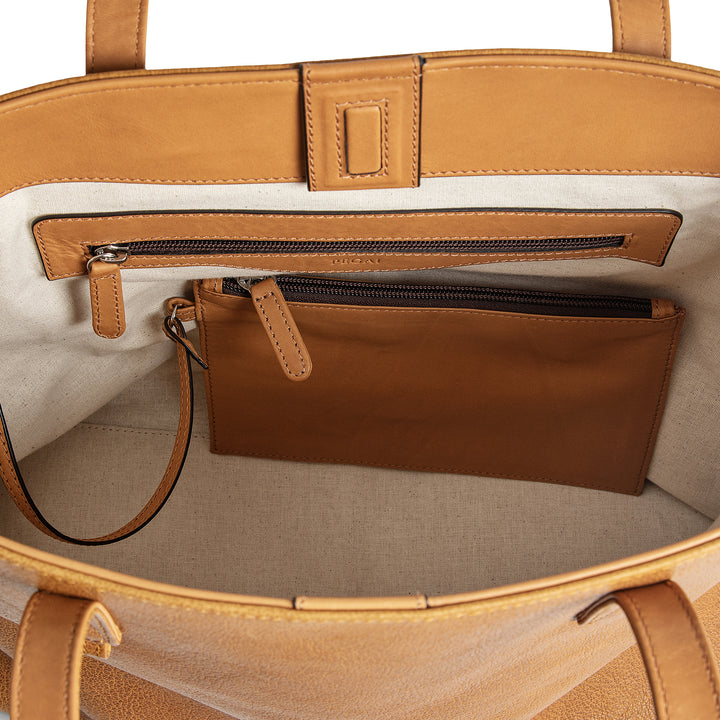 Leather Tote | Sharon | Cinnamon