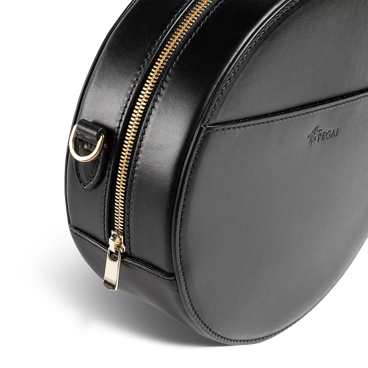 Roundy Circle | Crossbody Bag | Dexios Black w/ Gold Hardware
