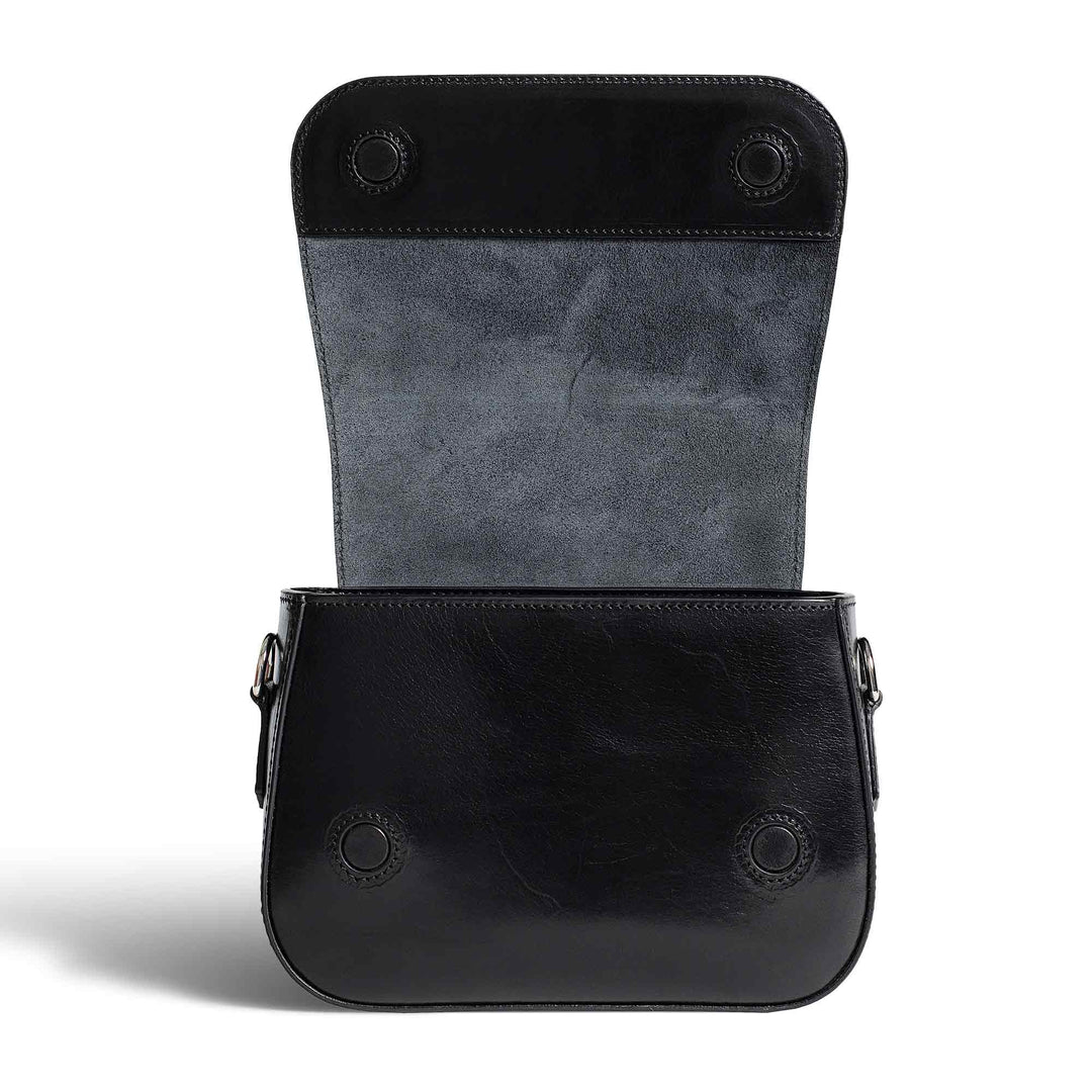 Hampton | Crossbody Bag | Black w/ Nickel Hardware