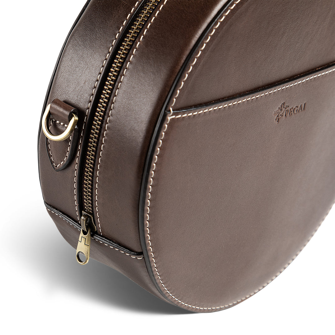 Circle | Crossbody Bag | Mocha w/ Antique Hardware