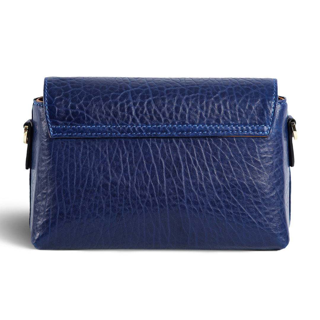 Helen | Crossbody Bag | Blue w/ Gold Hardware