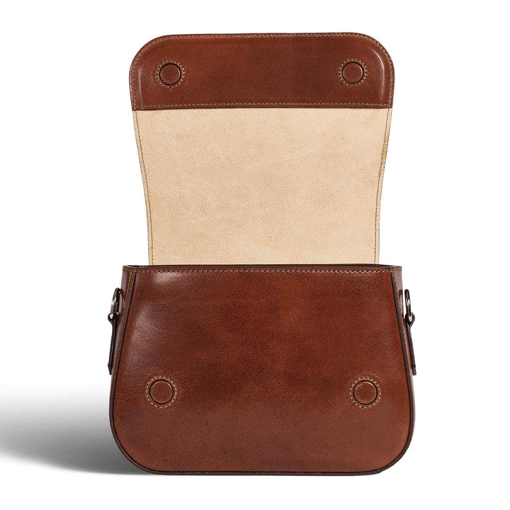 Hampton | Crossbody Bag | Brown w/ Nickel Hardware