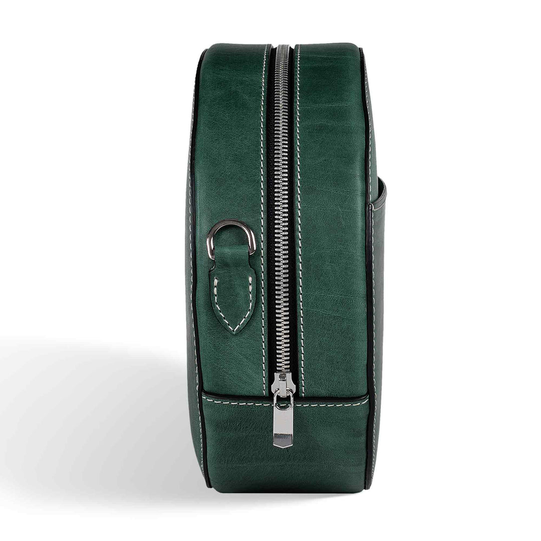 Circle | Crossbody Bag | Emerald w/ Nickel Hardware