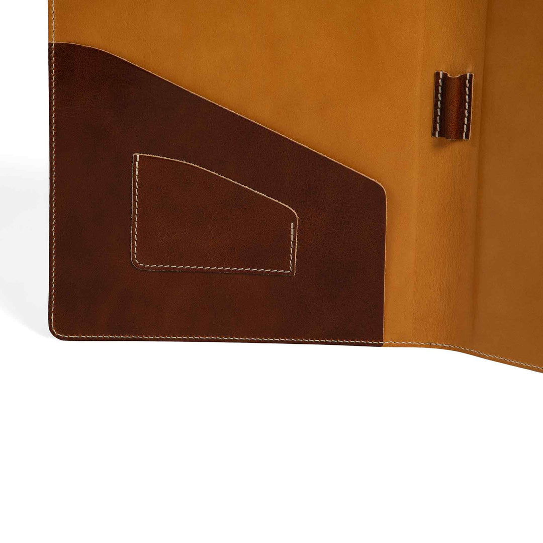 Marshall | Italian Leather Padfolio | Rum Brown