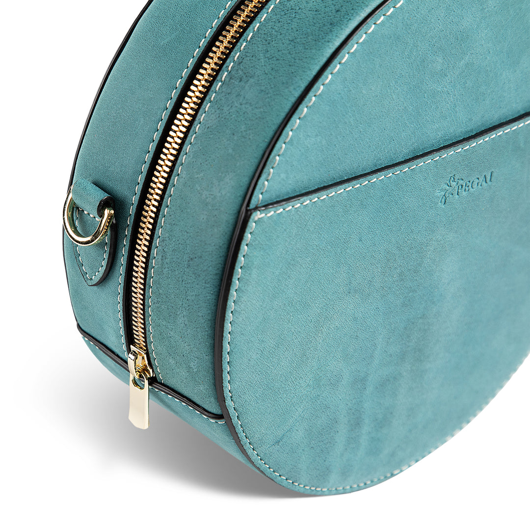 Circle | Crossbody Bag | Turquoise w/ Gold Hardware