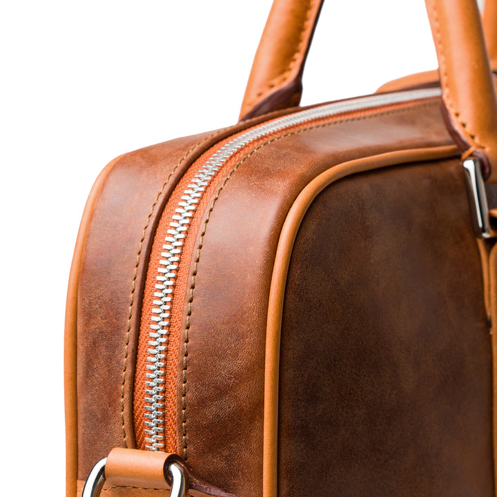 Senior | Italian Leather Briefcase | Brown