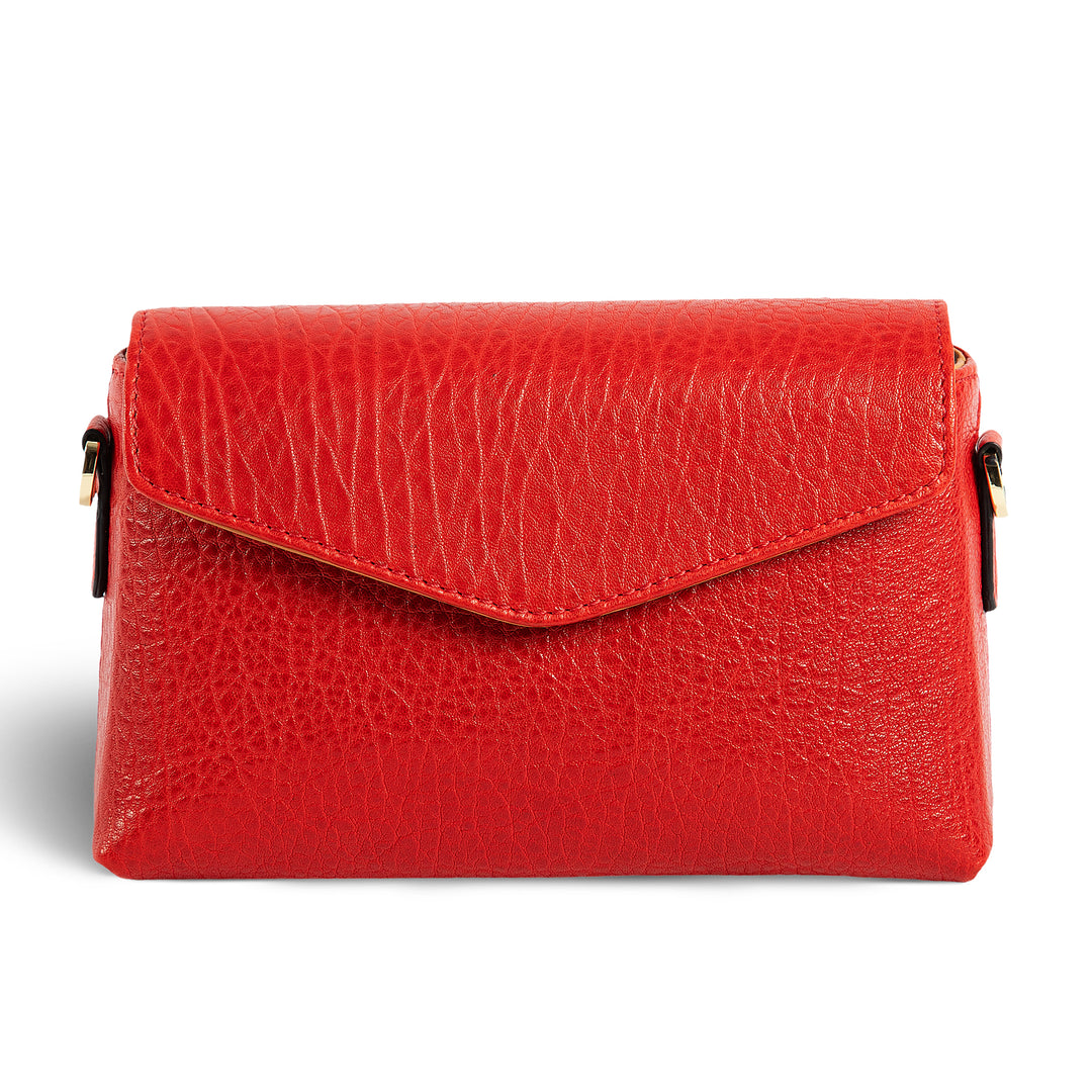 Helen | Crossbody Bag | Red w/ Gold Hardware