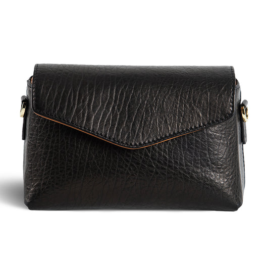 Helen | Crossbody Bag | Black w/ Gold Hardware