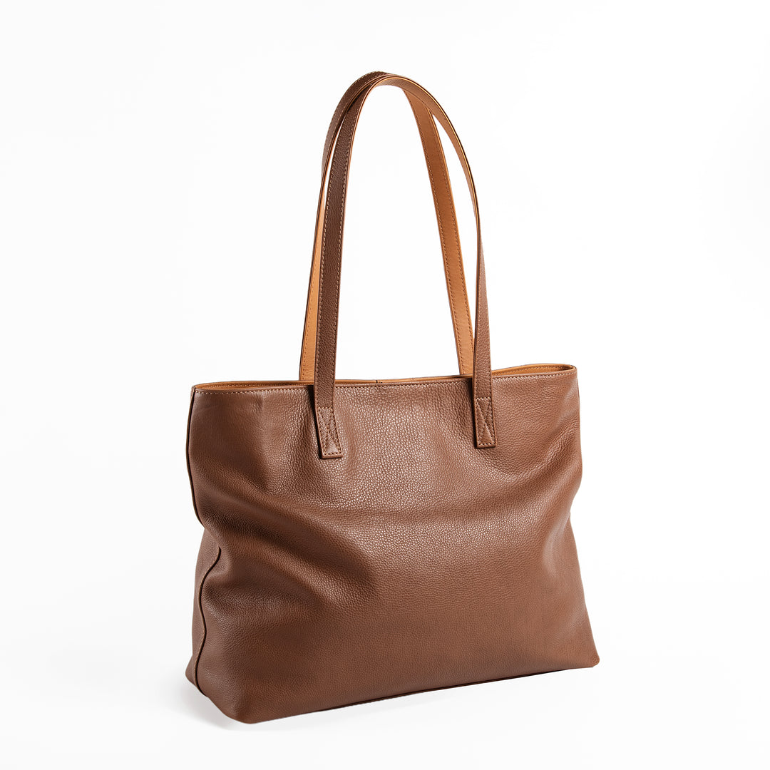 Leather Tote | Sharon | Brown