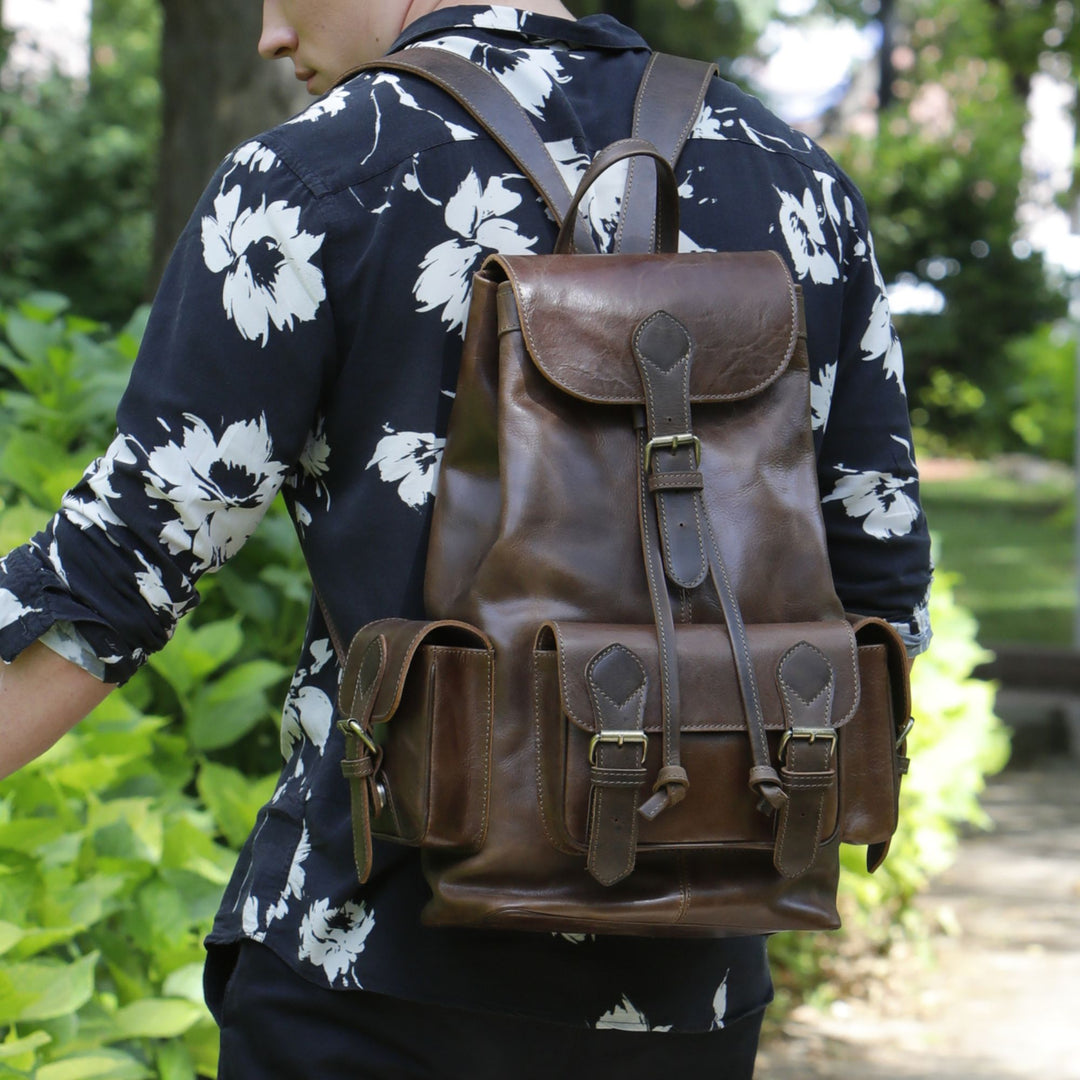 McHenry | Leather Backpack | Carenos Tobacco