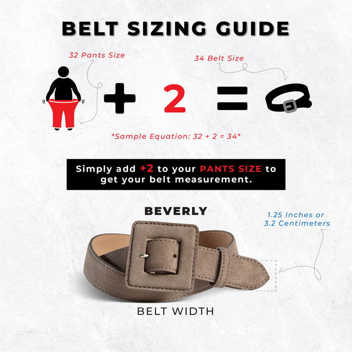 Womens Leather Belt | Beverly | Beige