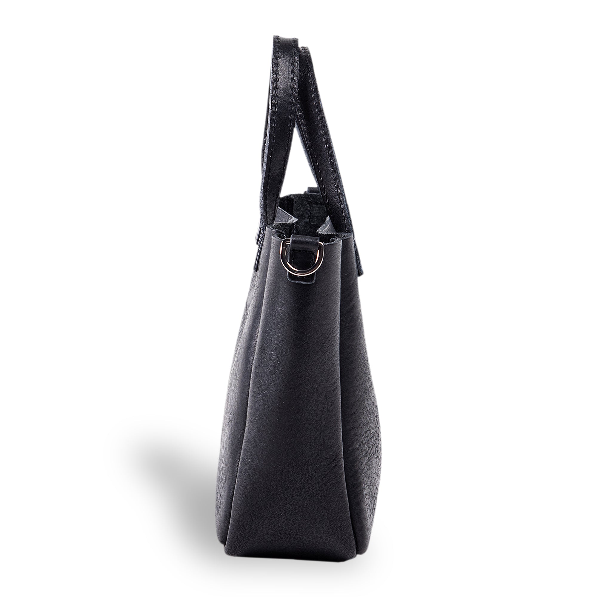 ★MCLANEE★ Bucky Tote and Crossbody Bag bucky Bucky Italian | Crossbody Bag | Black w/ Nickel Hardware