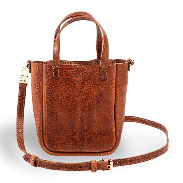 Bucky Italian | Crossbody Bag | Dark Brown w/ Gold Hardware