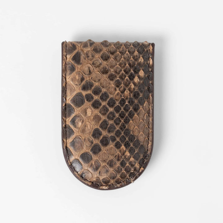 Bivitta | Python Leather Money Clip | Dune