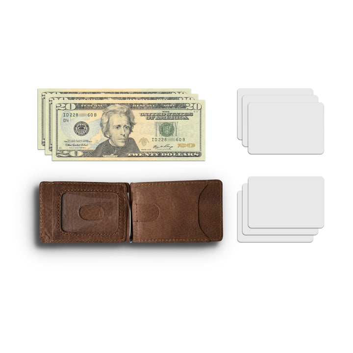 Leather Moneyclip Wallet  | Mocha | Max