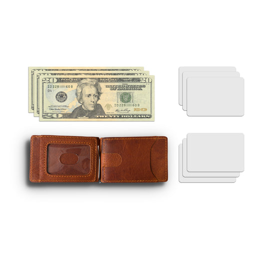 Leather Moneyclip Wallet | Rust | Max