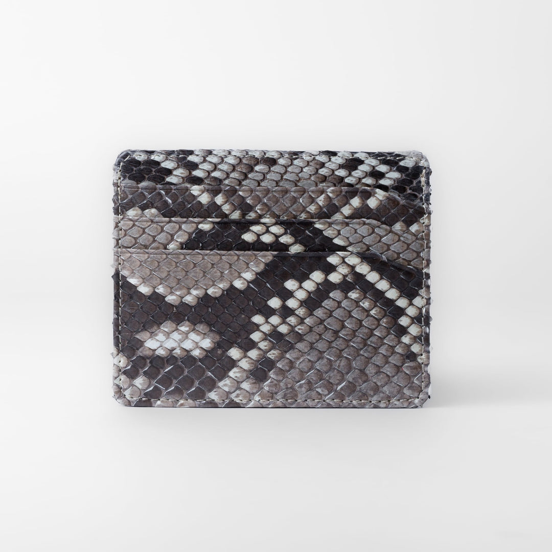 Python Leather Cardholder | Frost
