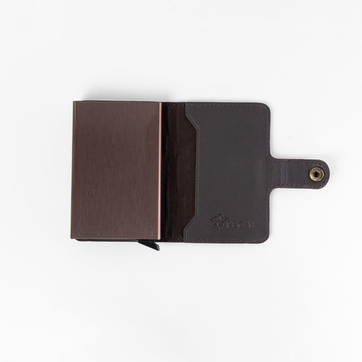 Agustine | Python Leather Quick Card Access Wallet | Frost