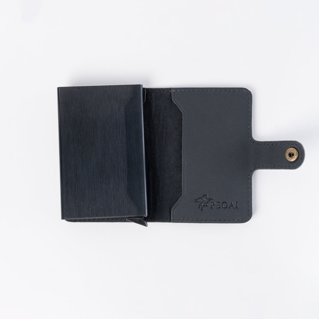 Agustine | Python Leather Quick Card Access Wallet | Venom