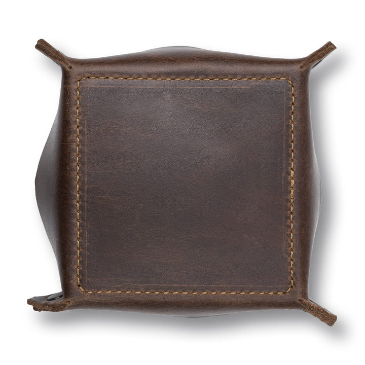 Leather Catchall Tray | Antique Brown | Lane