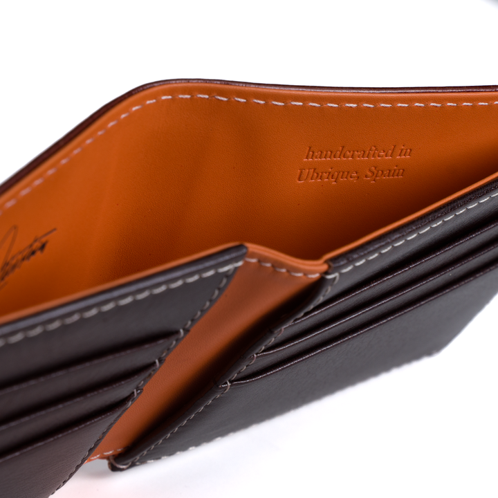 Italian Vegetable Tanned Leather Wallet | Yellow & Black | Malcolm