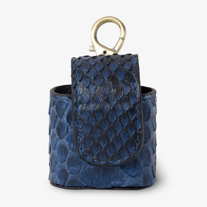 Coil | Python Leather Airpods Case | Marine