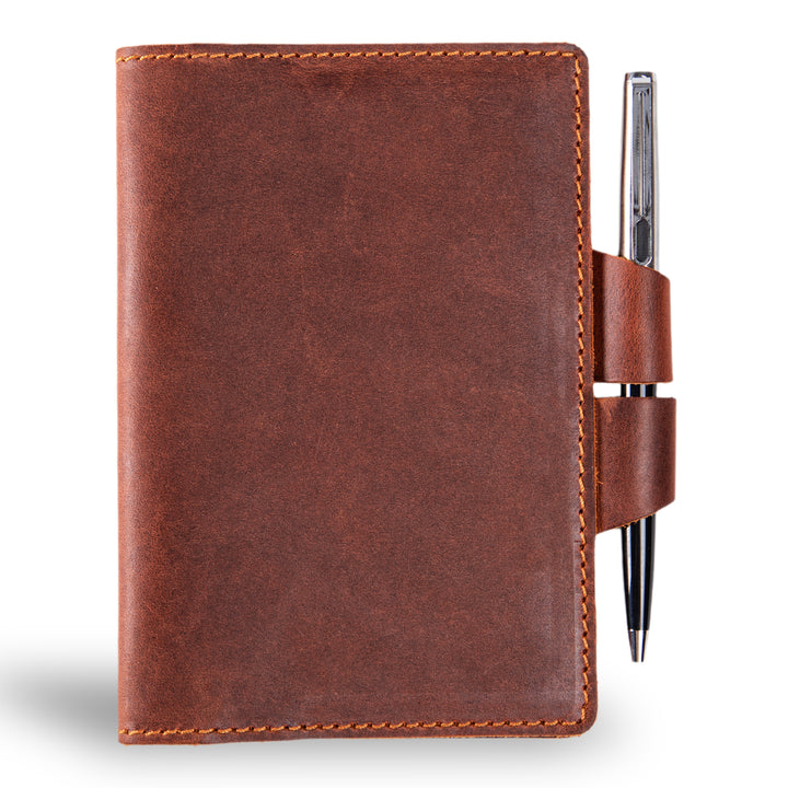 Mood | Leather Notebook Cover | Brick Brown