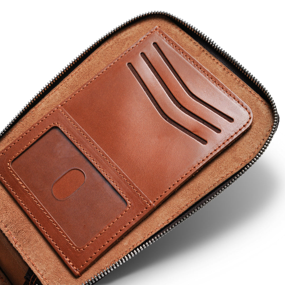 Pax | Leather Clutch Bag | Copper Brown