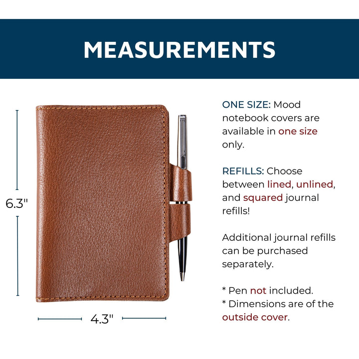 Mood | Leather Notebook Cover | Phokoin Brown