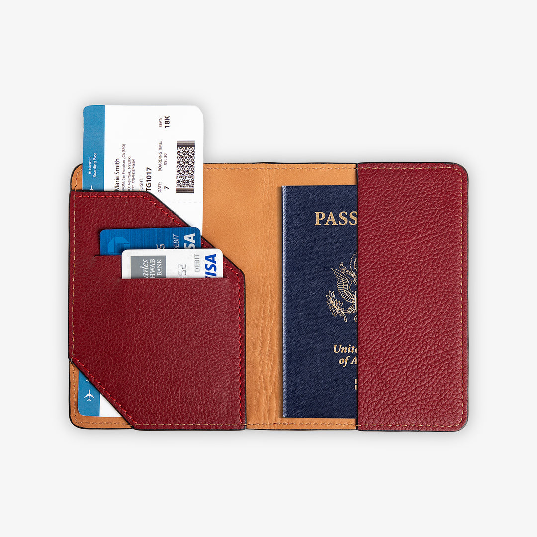 Diplomat | Passport Wallet | Burgundy