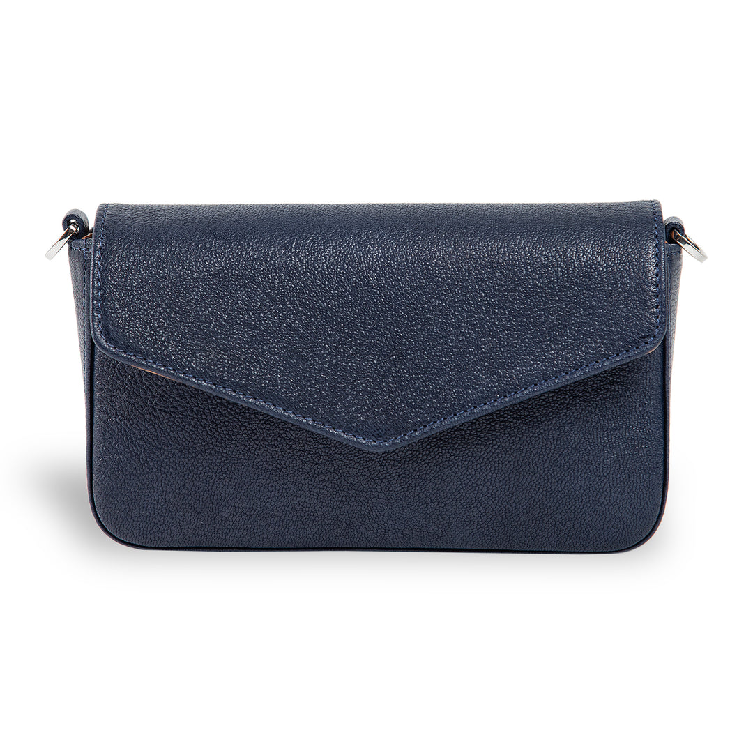 Viola | Clutch Crossbody Bag w/ Slim Wallet | Navy Blue