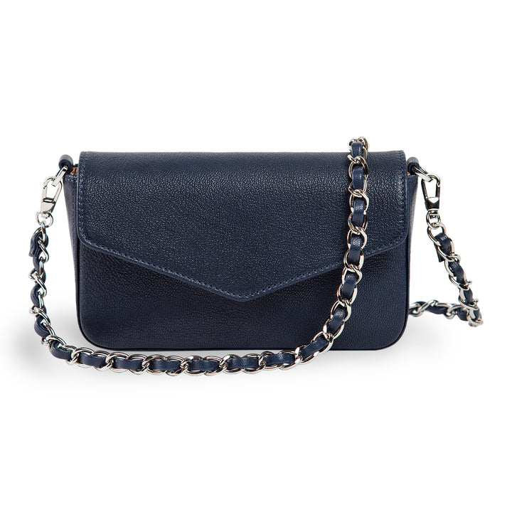 Viola | Clutch Crossbody Bag w/ Slim Wallet | Navy Blue