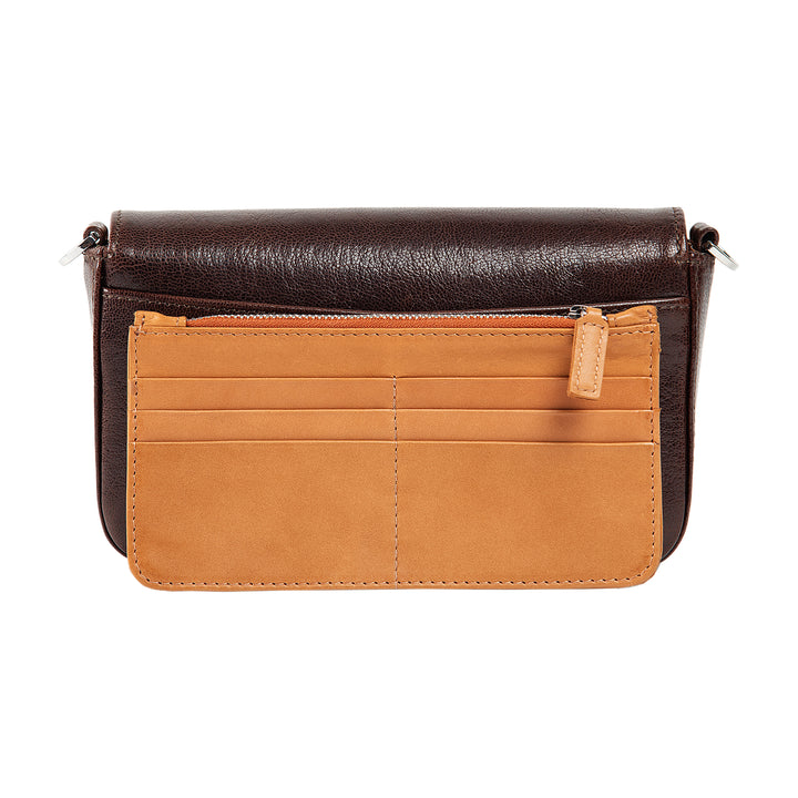Viola | Clutch Crossbody Bag w/ Slim Wallet | Tatrus Brown