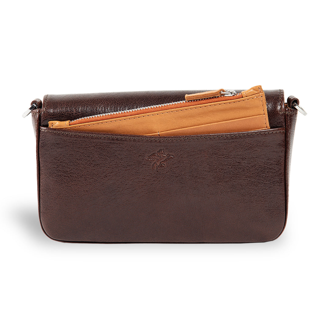 Viola | Clutch Crossbody Bag w/ Slim Wallet | Tatrus Brown