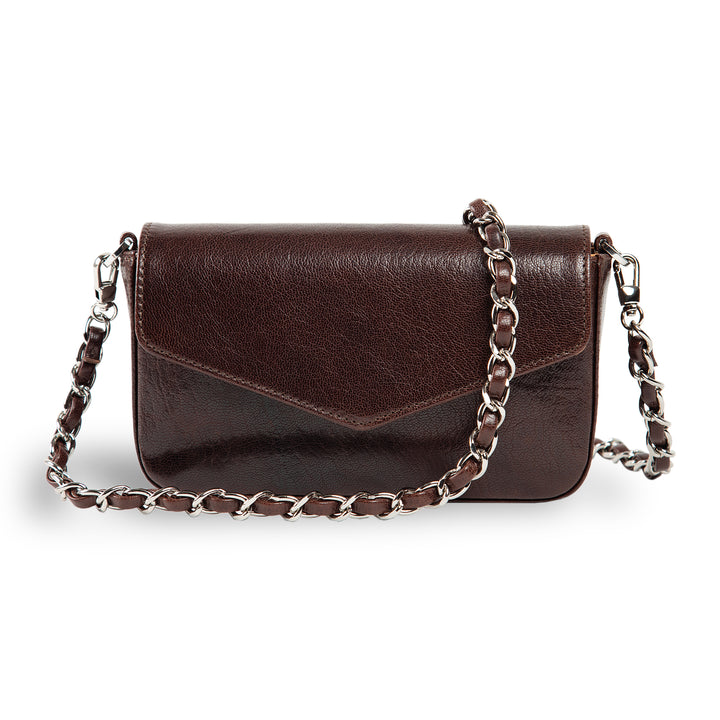 Viola | Clutch Crossbody Bag w/ Slim Wallet | Tatrus Brown