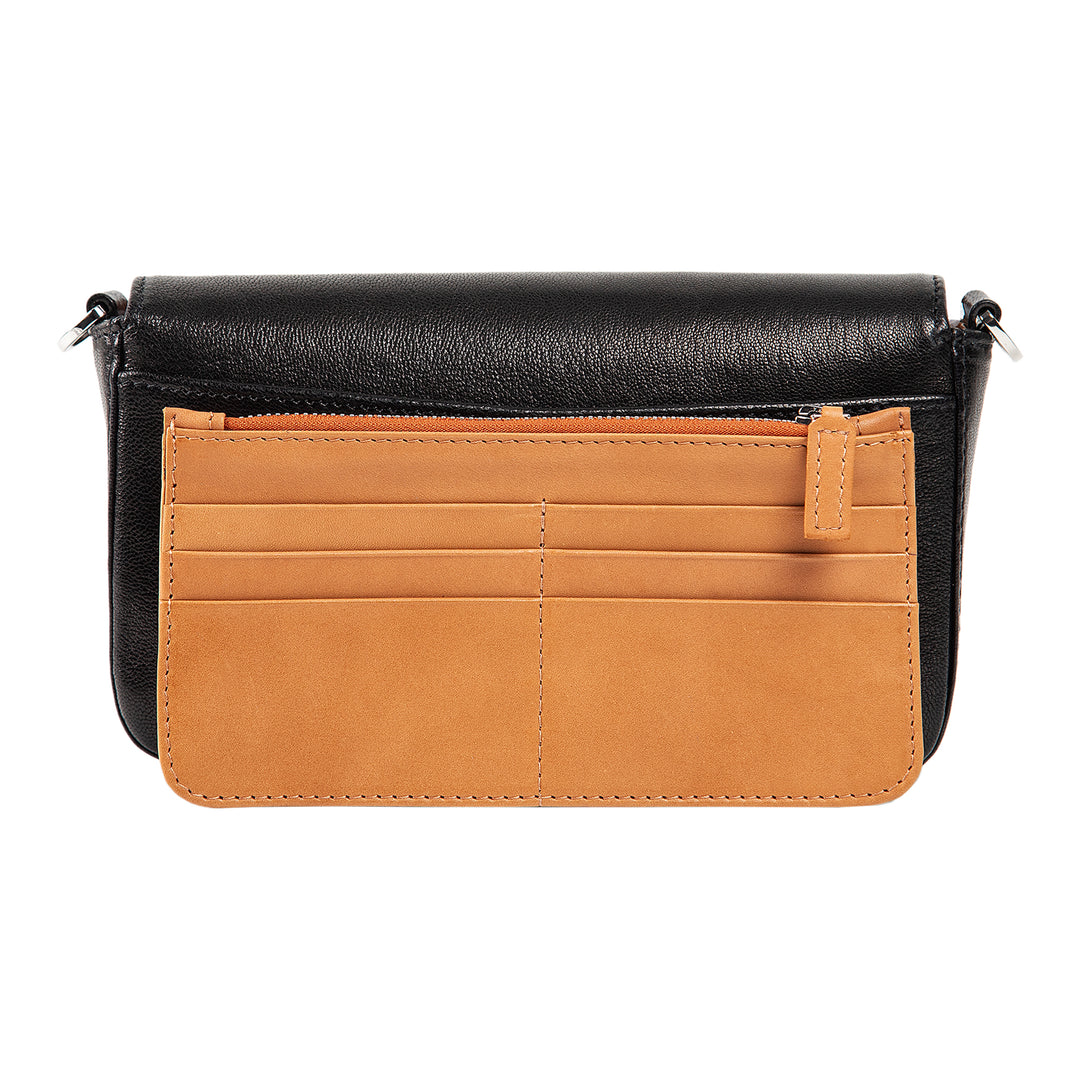 Viola | Clutch Crossbody Bag w/ Slim Wallet | Tatrus Black