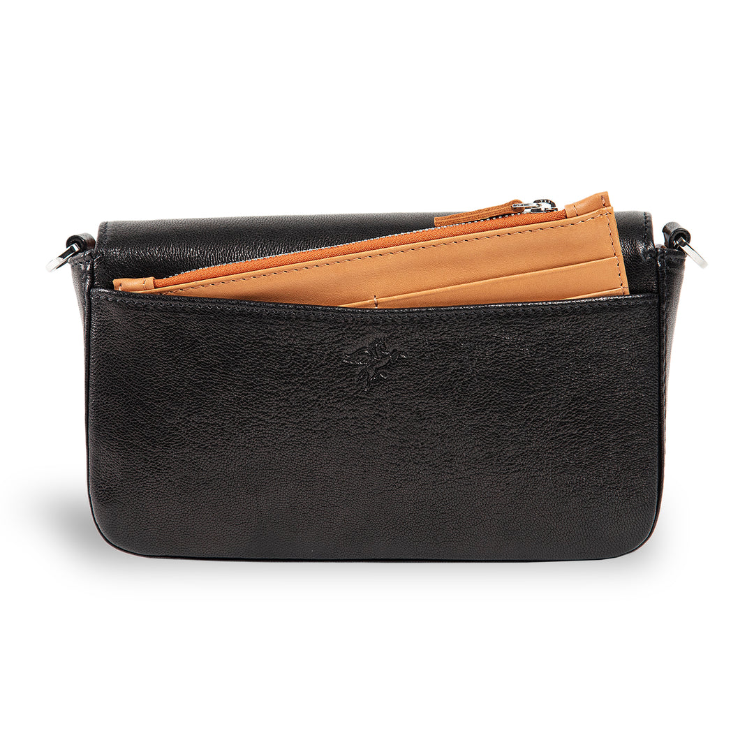 Viola | Clutch Crossbody Bag w/ Slim Wallet | Tatrus Black