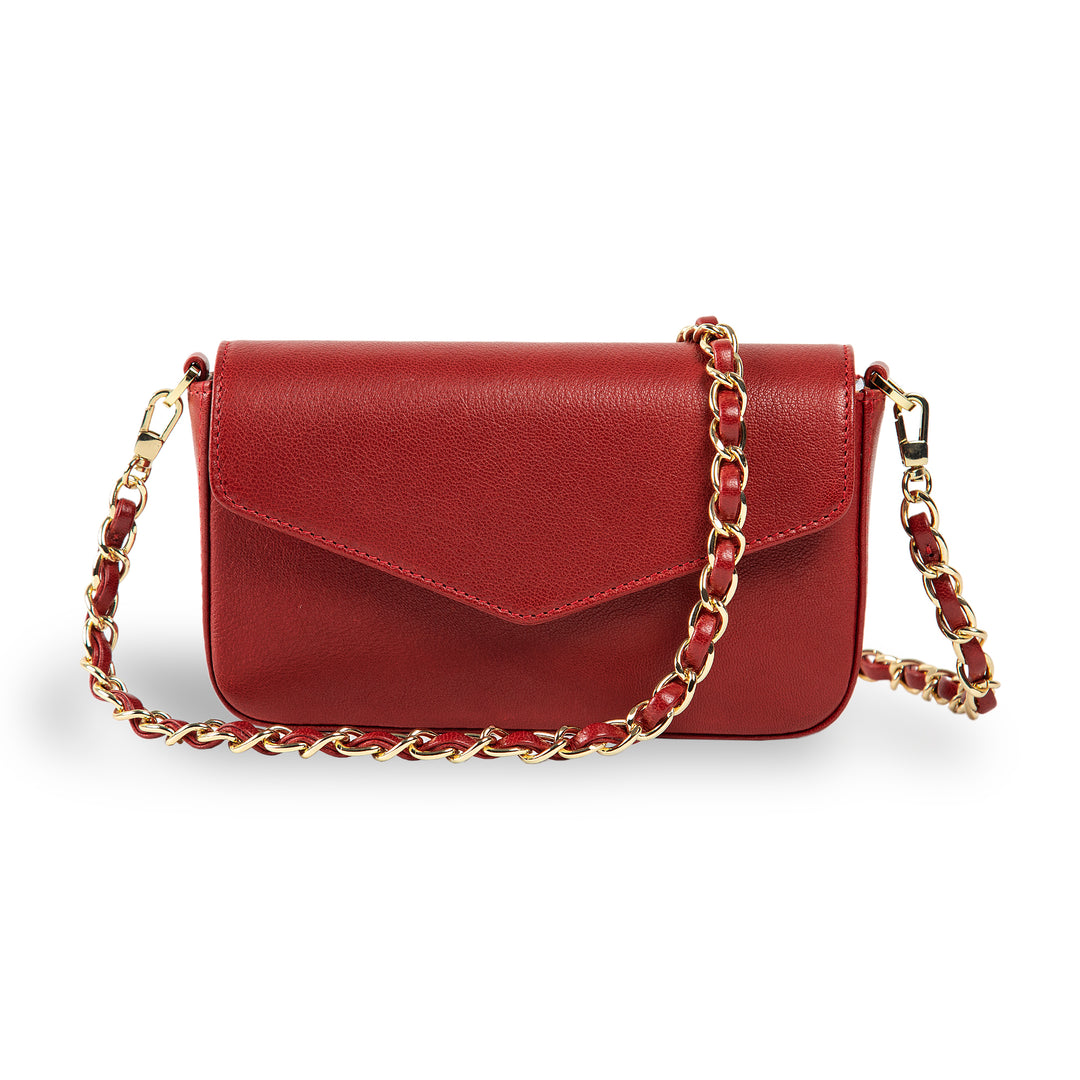 Viola | Clutch Crossbody Bag w/ Slim Wallet | Red