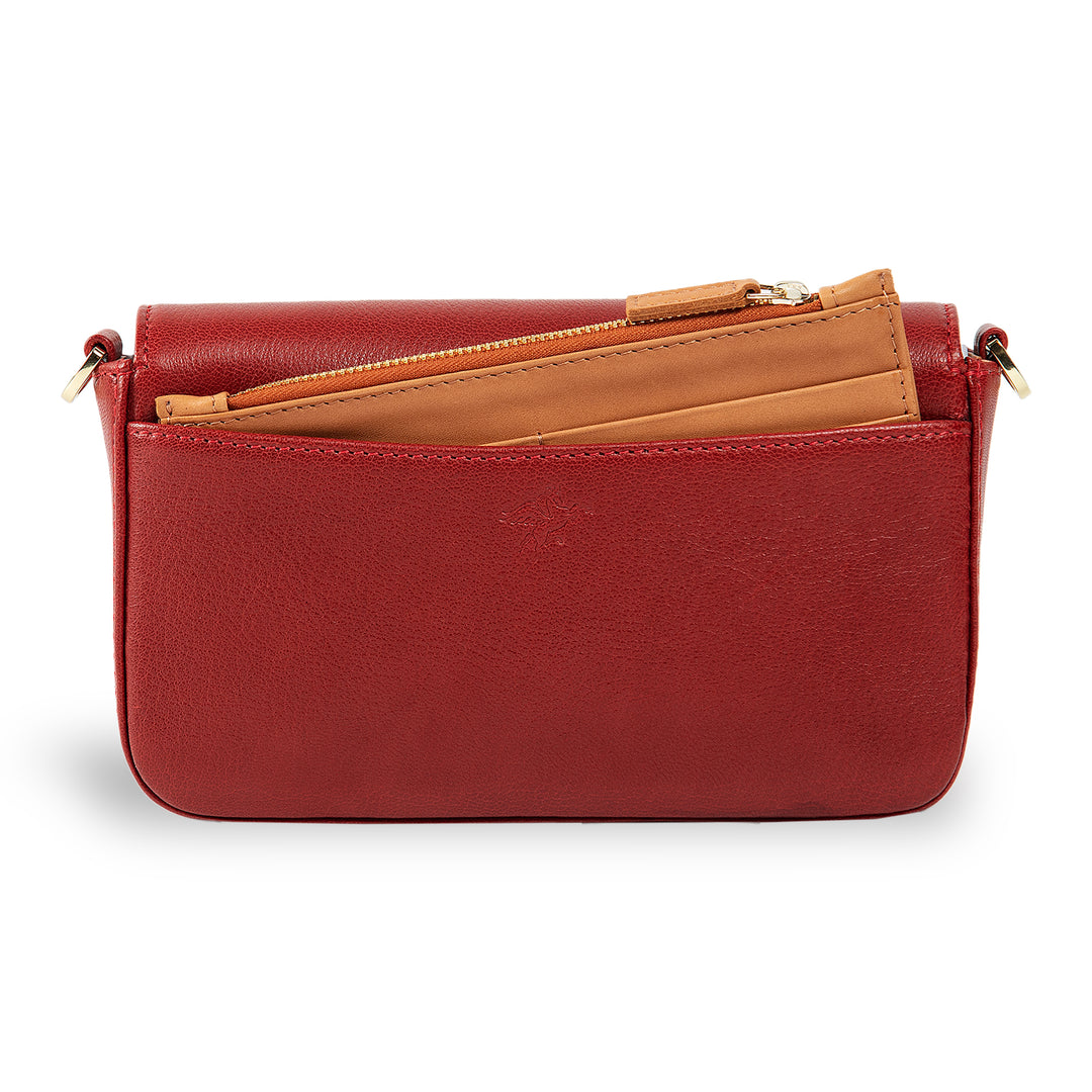 Viola | Clutch Crossbody Bag w/ Slim Wallet | Red