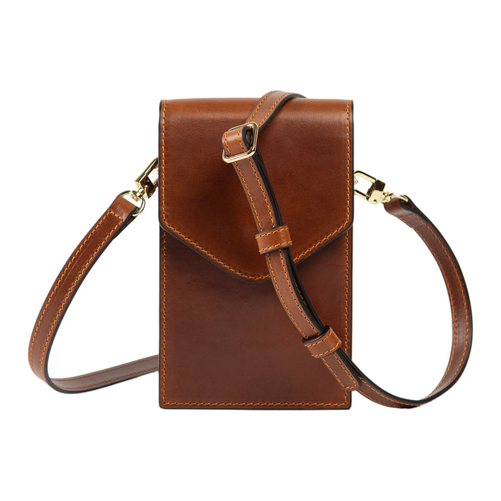 Sofia | Crossbody Cell Phone Bag | Taba Brown