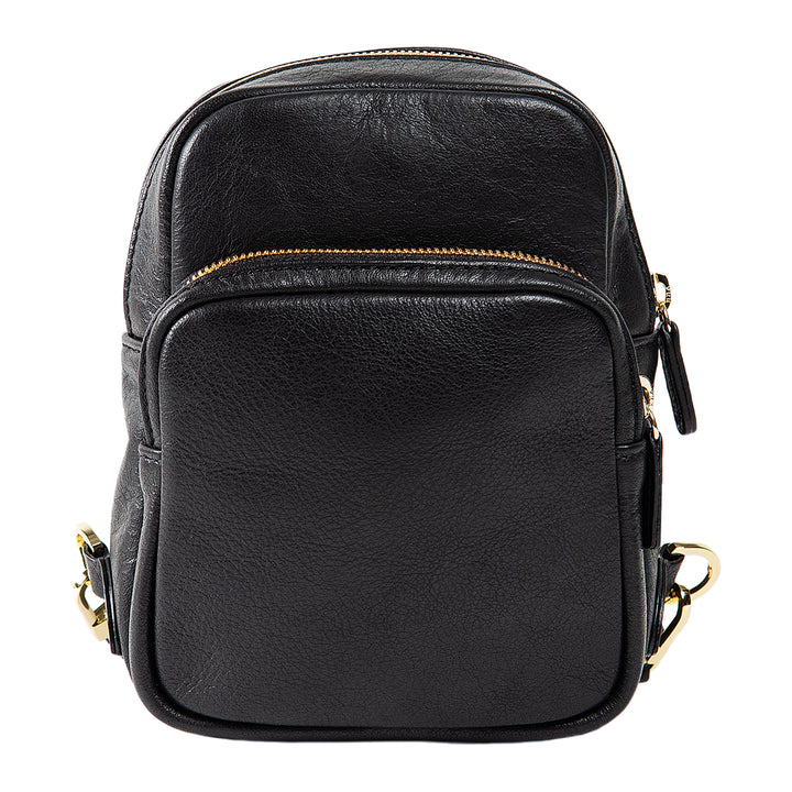 Kiara | Convertible Strap Mini Backpack & Crossbody Bag | Black