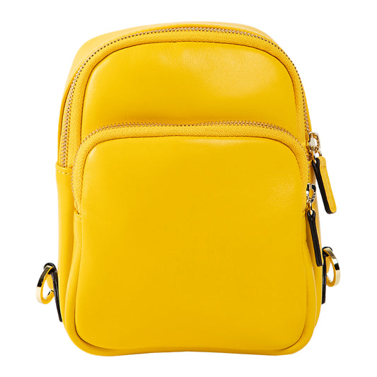 Kiara | Convertible Strap Mini Backpack & Crossbody Bag | Yellow