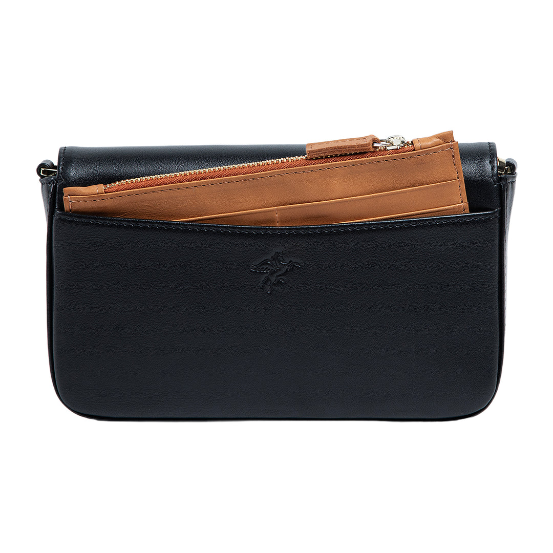 Viola | Clutch Crossbody Bag w/ Slim Wallet | Black