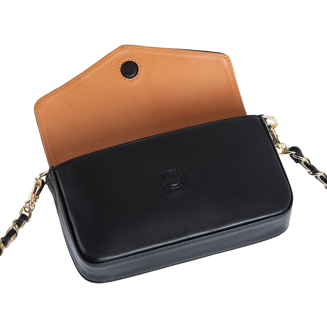 Viola | Clutch Crossbody Bag w/ Slim Wallet | Black