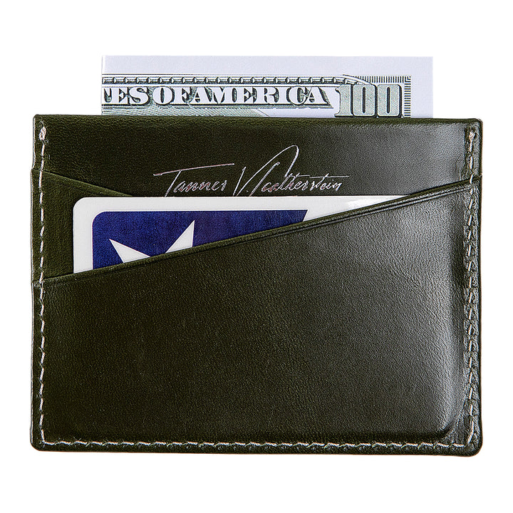 Ricky | Italian Leather Card Holder | Algea Green